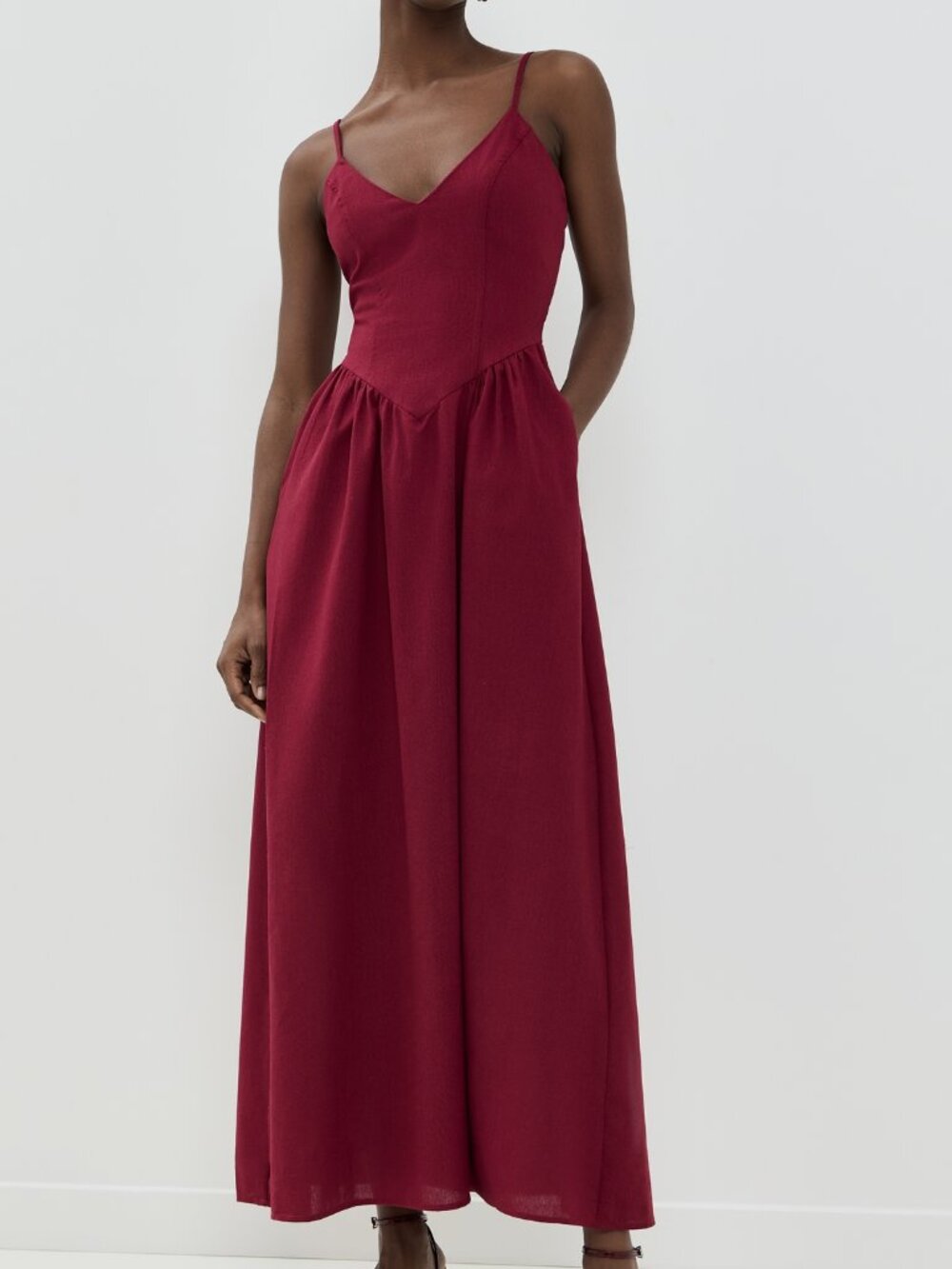 Seven Wonders Zephy burgundy maxi dress XS (like new)